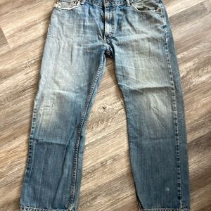Straight fit Levi 36/30 ~ worn ~ right top pocket, good condition otherwise